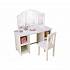 Белый деревянный туалетный столик-трельяж для девочек Deluxe Vanity & Chair  - миниатюра №2